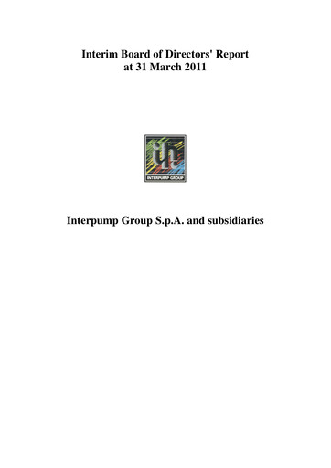 Thumbnail Interpump Group Quarterly Report 2011-q1