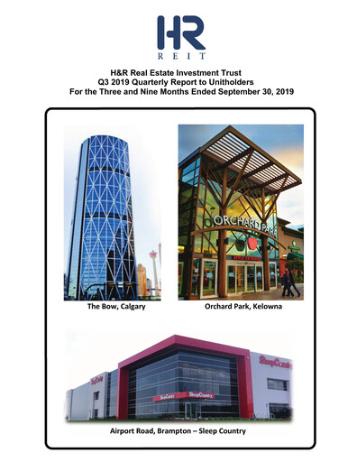 Thumbnail H&R REIT Quarterly Report 2019-q3