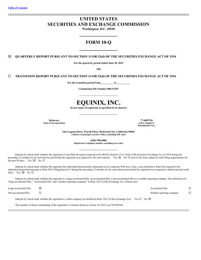 Thumbnail Equinix Quarterly Report 2015-q2