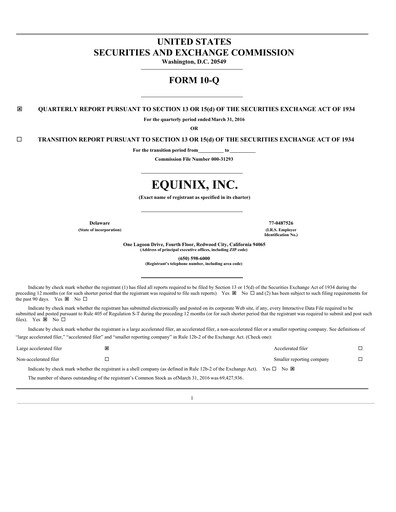 Thumbnail Equinix Quarterly Report 2016-q1