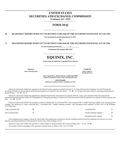 Thumbnail Equinix Quarterly Report 2017-q1