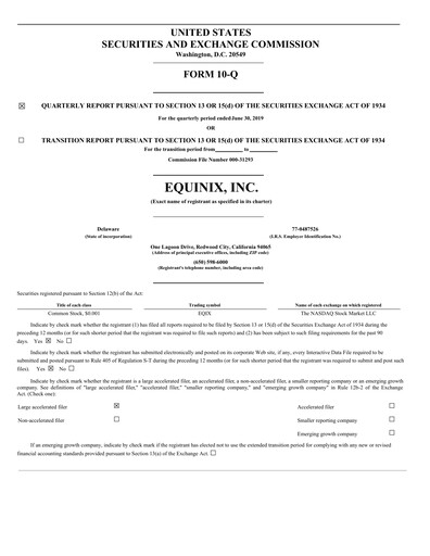 Thumbnail Equinix Quarterly Report 2019-q2