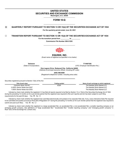 Thumbnail Equinix Quarterly Report 2021-q2