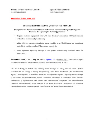 Thumbnail Equinix Quarterly Report 2025-q2