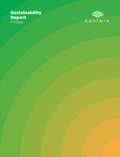 Thumbnail Equinix Sustainability Report fy2022