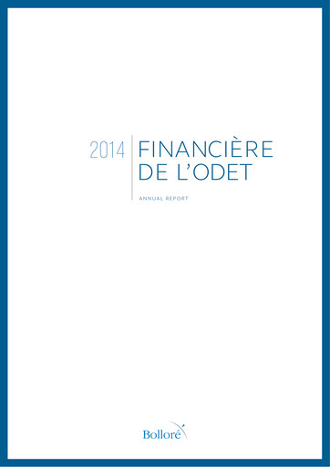 Miniature Compagnie de l'Odet Rapport annuel 2014