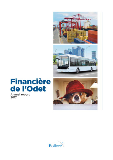 Miniature Compagnie de l'Odet Rapport annuel 2017
