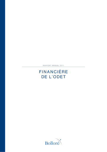 Miniature Compagnie de l'Odet Rapport annuel 2011