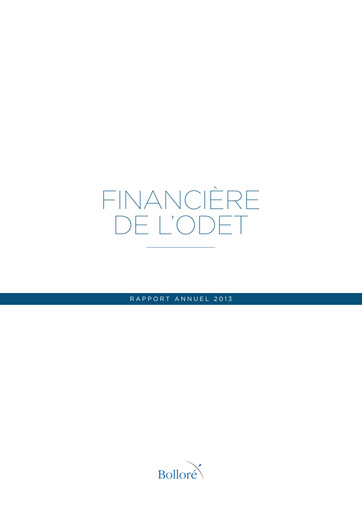 Miniature Compagnie de l'Odet Rapport annuel 2013