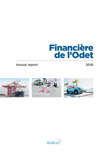 Miniature Compagnie de l'Odet Rapport annuel 2016