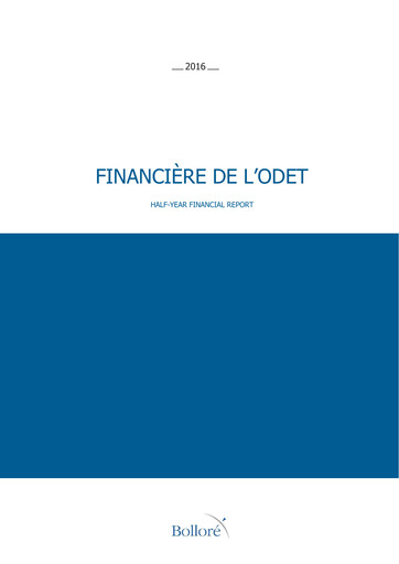 Miniature Compagnie de l'Odet Rapport semestriel 2016-h1