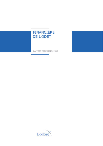 Miniature Compagnie de l'Odet Rapport semestriel 2013-h1