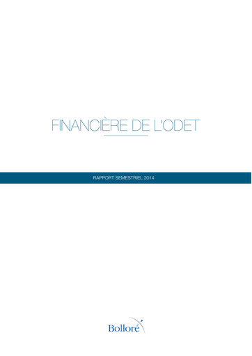 Miniature Compagnie de l'Odet Rapport semestriel 2014-h1