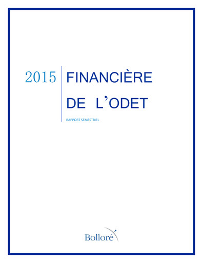 Miniature Compagnie de l'Odet Rapport semestriel 2015-h1
