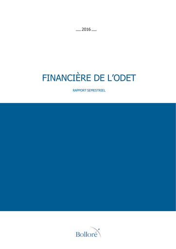 Miniature Compagnie de l'Odet Rapport semestriel 2016-h1