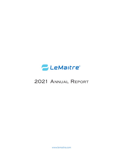 Thumbnail LeMaitre Vascular Annual Report 2021