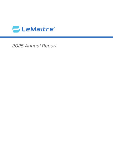 Thumbnail LeMaitre Vascular Annual Report 2025