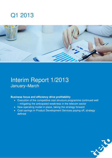 Thumbnail TietoEVRY Quarterly Report 2013-q1