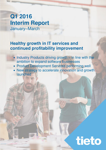 Thumbnail TietoEVRY Quarterly Report 2016-q1