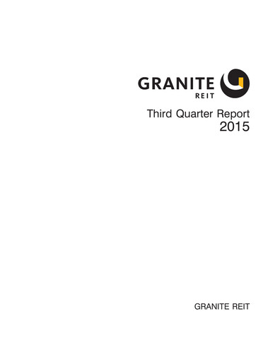 Thumbnail Granite REIT Quarterly Report 2015-q3