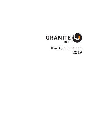 Thumbnail Granite REIT Quarterly Report 2019-q3