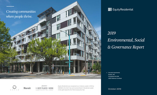 Thumbnail Equity Residential
 ESG Report 2019