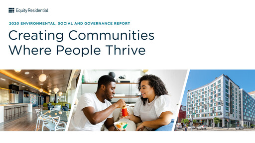 Thumbnail Equity Residential
 ESG Report 2020
