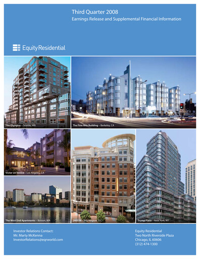 Thumbnail Equity Residential
 Quarterly Report 2008-q3