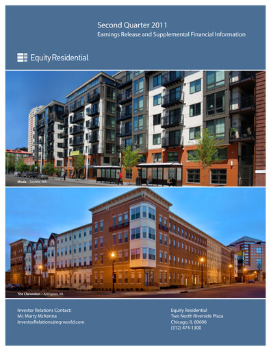 Thumbnail Equity Residential
 Quarterly Report 2011-q2