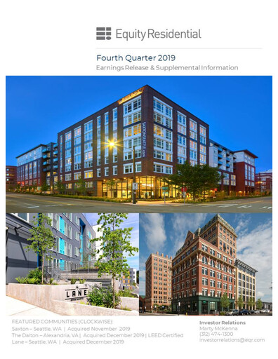 Thumbnail Equity Residential
 Quarterly Report 2019-q4