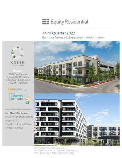 Thumbnail Equity Residential
 Quarterly Report 2022-q3