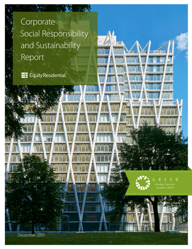 Thumbnail Equity Residential
 Sustainability Report 2015