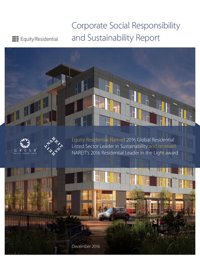 Thumbnail Equity Residential
 Sustainability Report 2016