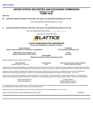 Vorschaubild Lattice Semiconductor Quartalsbericht 2026-q2