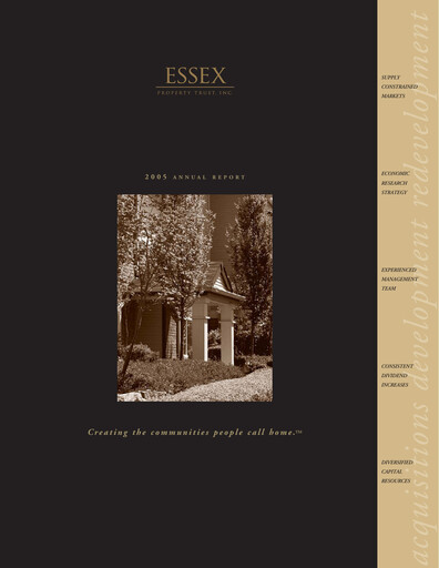 Thumbnail Essex Property Trust
 Annual Report 2005