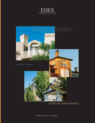 Thumbnail Essex Property Trust
 Annual Report 2006
