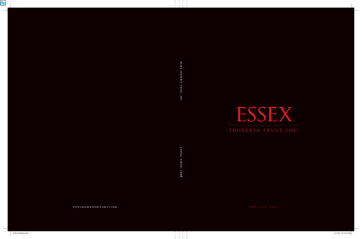 Thumbnail Essex Property Trust
 Annual Report 2008