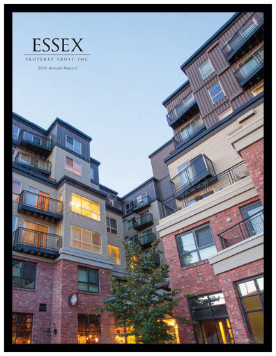 Thumbnail Essex Property Trust
 Annual Report 2012