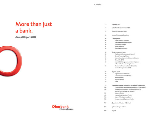 Thumbnail Oberbank Annual Report 2012