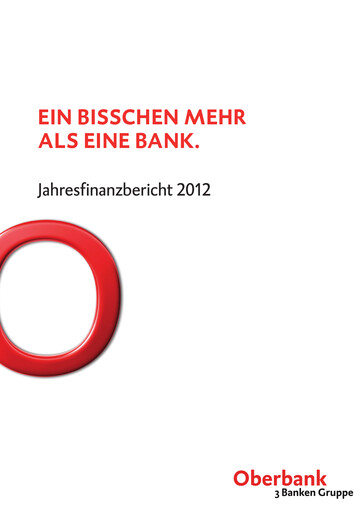 Vorschaubild Oberbank Finanzbericht 2012