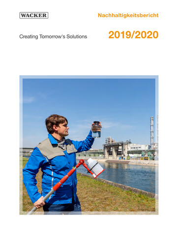 Thumbnail Wacker Chemie
 Sustainability Report 2019-2020
