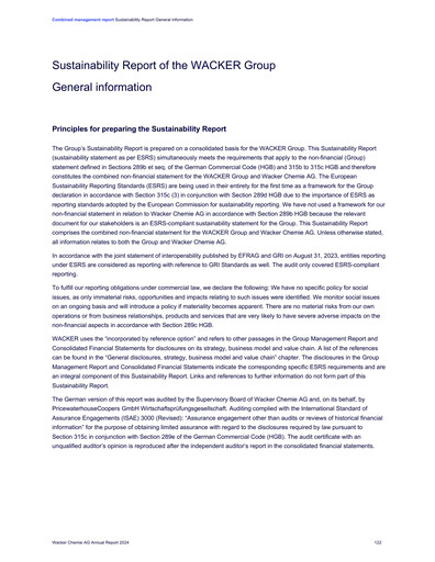 Miniature Wacker Chemie
 Rapport de durabilité 2024