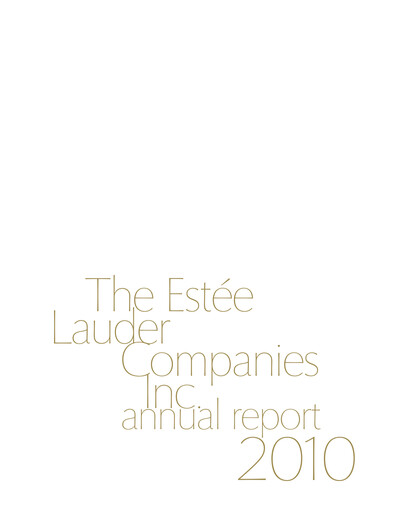 Thumbnail Estee Lauder Annual Report 2009-2010