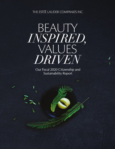 Thumbnail Estee Lauder Sustainability Report 2019-2020