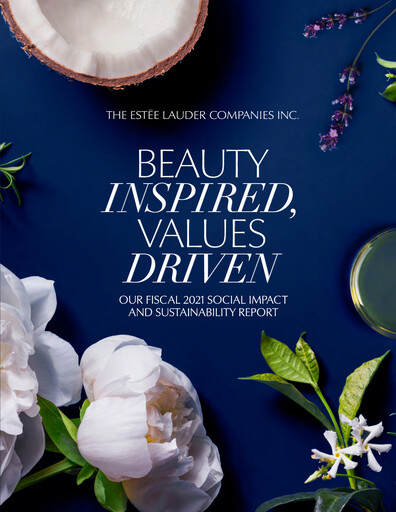 Thumbnail Estee Lauder Sustainability Report 2020-2021