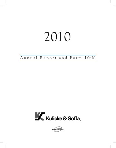 Thumbnail Kulicke and Soffa Industries Annual Report 2010