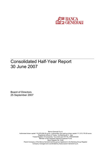 Vorschaubild Banca Generali Halbjahresbericht 2007-h1