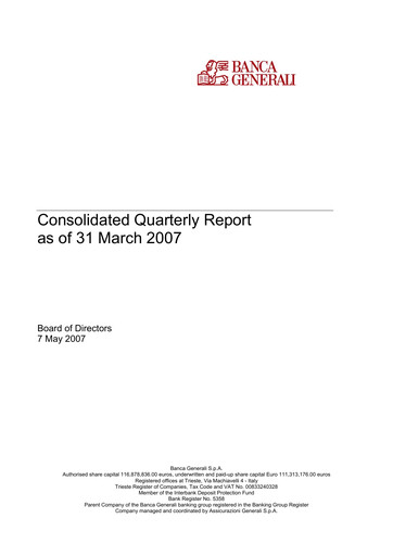 Vorschaubild Banca Generali Quartalsbericht 2007-q1