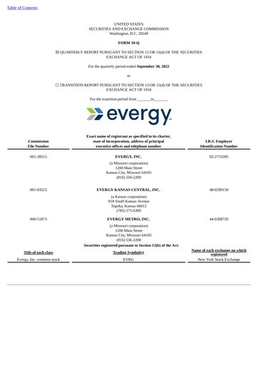 Thumbnail Evergy Quarterly Report 2022-q3