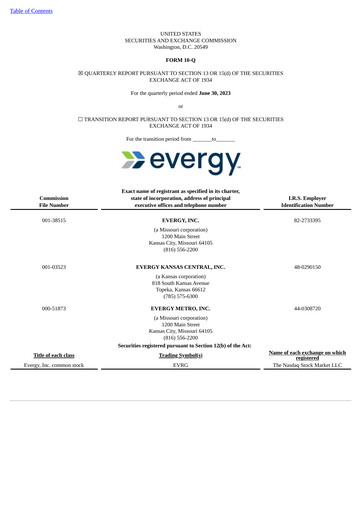 Thumbnail Evergy Quarterly Report 2023-q2
